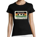 Camiseta Mujer Manga Corta cumpleaños 49 años casete vintage 1975 laTostadora