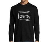 Camiseta Hombre Manga Larga Camiseta manga larga negra para chico laTostadora