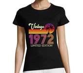 Camiseta Mujer Manga Corta vintage 1972 edición limitada estilo fr laTostadora