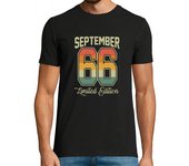 Camiseta Hombre Manga Corta vintage 55 cumpleaños septiembre 1966 regalo deportivo laTostadora