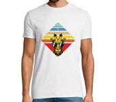 Camiseta Hombre Manga Corta plaza jirafa retro laTostadora