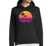Sudadera Con Capucha Para Mujer vibraciones de verano - estilo retro pu laTostadora