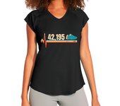 Camiseta Mujer Deportiva corredor de maratón retro latido del co laTostadora