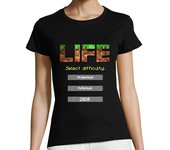 Camiseta Mujer Manga Corta 2020 Life Seleccionar Minecraft laTostadora