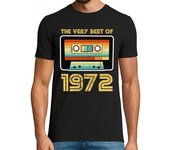 Camiseta Hombre Manga Corta Cassette de cumpleaños retro 1972 laTostadora