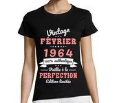Camiseta Mujer Manga Corta Idea de regalo vintage de febrero de 19 laTostadora