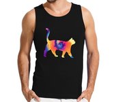 Camiseta Hombre Sin Mangas arcoiris gato laTostadora