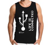 Camiseta Hombre Sin Mangas Life is connected ᛘ laTostadora
