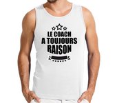 Camiseta Hombre Sin Mangas el entrenador siempre tiene la razón laTostadora