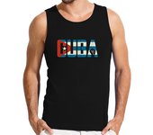 Camiseta Hombre Sin Mangas Cuba bandera cubana diseño vintage laTostadora