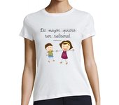 Camiseta Mujer Manga Corta camiseta corta de mayor quiero ser salsera pareja laTostadora