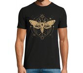 Camiseta Hombre Manga Corta polilla oculta estética insecto geometr laTostadora