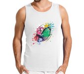 Camiseta Hombre Sin Mangas rugby acuarela laTostadora