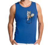 Camiseta Hombre Sin Mangas pocket cute corsac fox - camiseta de tirantes para hombre laTostadora