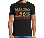 Camiseta Hombre Manga Corta Leyenda Desde 1965 Vintage Cumpleaños laTostadora