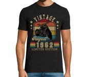 Camiseta Hombre Manga Corta bicicleta vintage edición agosto 1962 laTostadora