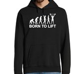 Sudadera Con Capucha Para Hombre evolución del levantamiento de pesas laTostadora