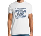 Camiseta Hombre Manga Corta humor abuelo no viejo vintage laTostadora