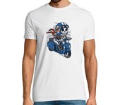 Camiseta Hombre Manga Corta Skull Scooter laTostadora