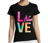 Camiseta Mujer Manga Corta kayak remo agua río lago naturaleza laTostadora