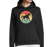 Sudadera Con Capucha Para Mujer equitación jinete retro ecuestre laTostadora
