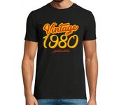 Camiseta Hombre Manga Corta Vintage 1980 Limited Edition laTostadora