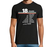 Camiseta Hombre Manga Corta 18 cumpleaños vintage 18 años laTostadora
