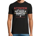 Camiseta Hombre Manga Corta bádminton badista deporte humor laTostadora