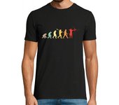 Camiseta Hombre Manga Corta evolución del regalo retro de tiro con laTostadora