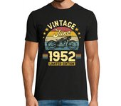 Camiseta Hombre Manga Corta Junio 1952 vintage 70 años cumpleaños laTostadora
