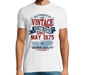 Camiseta Hombre Manga Corta vintage desde mayo de 1975 laTostadora