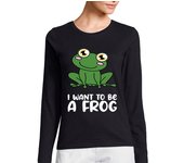Camiseta Mujer Manga Larga quiero ser una rana laTostadora