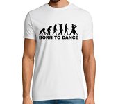 Camiseta Hombre Manga Corta la evolución llevado bailar laTostadora