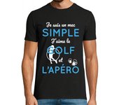 Camiseta Hombre Manga Corta golf - chico soltero ama el golf y el a laTostadora