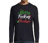 Camiseta Hombre Manga Larga Merry Fucking Christmas camiseta manga larga navidad hombre laTostadora