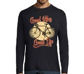 Camiseta Hombre Manga Larga Good Vibes. Good Life laTostadora