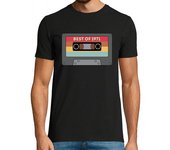 Camiseta Hombre Manga Corta casete vintage lo mejor de 1971 laTostadora