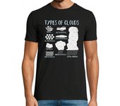 Camiseta Hombre Manga Corta meteorólogo pronosticando nubes meteorológicas laTostadora