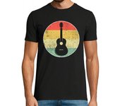 Camiseta Hombre Manga Corta guitarra musica retro laTostadora