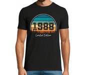 Camiseta Hombre Manga Corta vintage 1988 edición limitada retro laTostadora