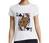 Camiseta Mujer Manga Corta Queen Of Clubs laTostadora