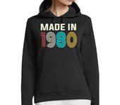 Sudadera Con Capucha Para Mujer Made In 1980 Cumpleaños Vintage 80s laTostadora