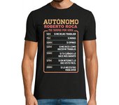 Camiseta Hombre Manga Corta Tarifas Hora Autónomo Personalizado Regalo Día del Padre laTostadora
