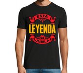 Camiseta Hombre Manga Corta Esta Leyenda Se Jubila Jubilada Regalo Jubilación Vintage laTostadora