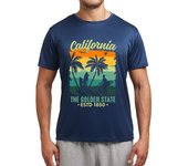 Camiseta Hombre Deportiva camiseta de deportes de surf de verano de california el estado dorado laTostadora