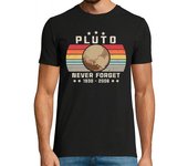 Camiseta Hombre Manga Corta plutón nunca olvides 1930 2006 retro laTostadora