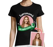 Camiseta Mujer Manga Corta camiseta supermamá en prácticas foto personalizable laTostadora