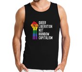 Camiseta Hombre Sin Mangas liberación queer no capitalismo arcoíri laTostadora