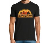 Camiseta Hombre Manga Corta Drumvolution Drums Drumming Percussion Drummer laTostadora