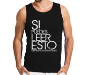 Camiseta Hombre Sin Mangas Si puedes leer esto laTostadora